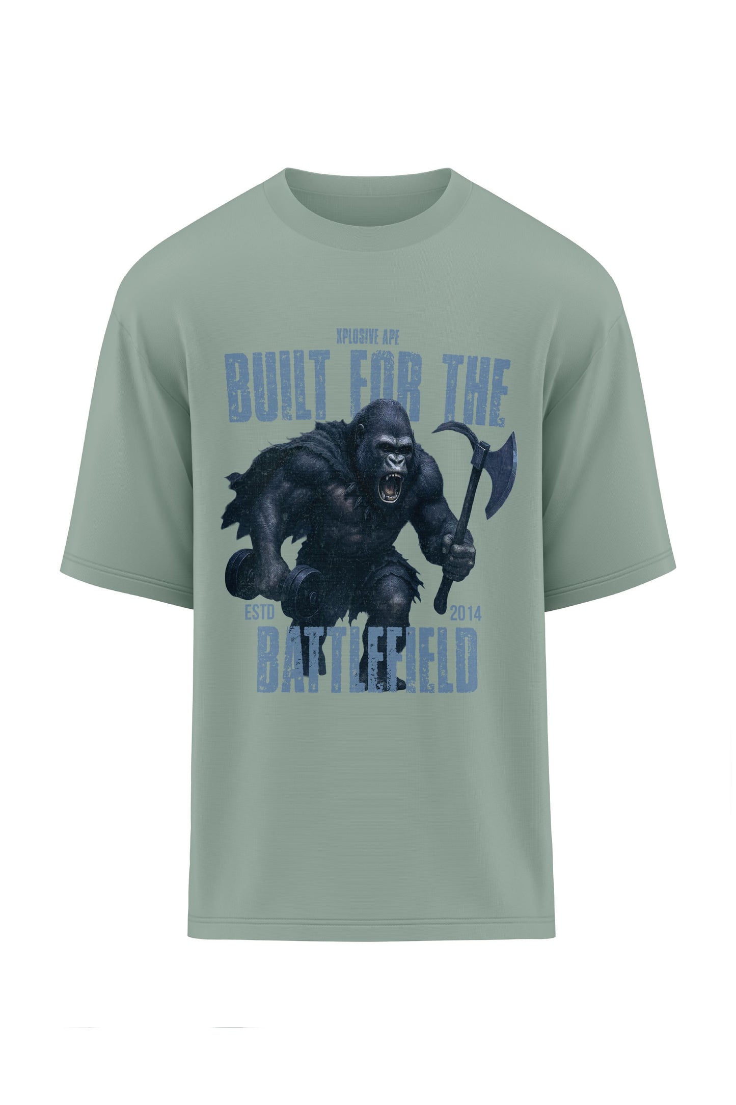 XAPE Battlefield Oversized Tee - Sage