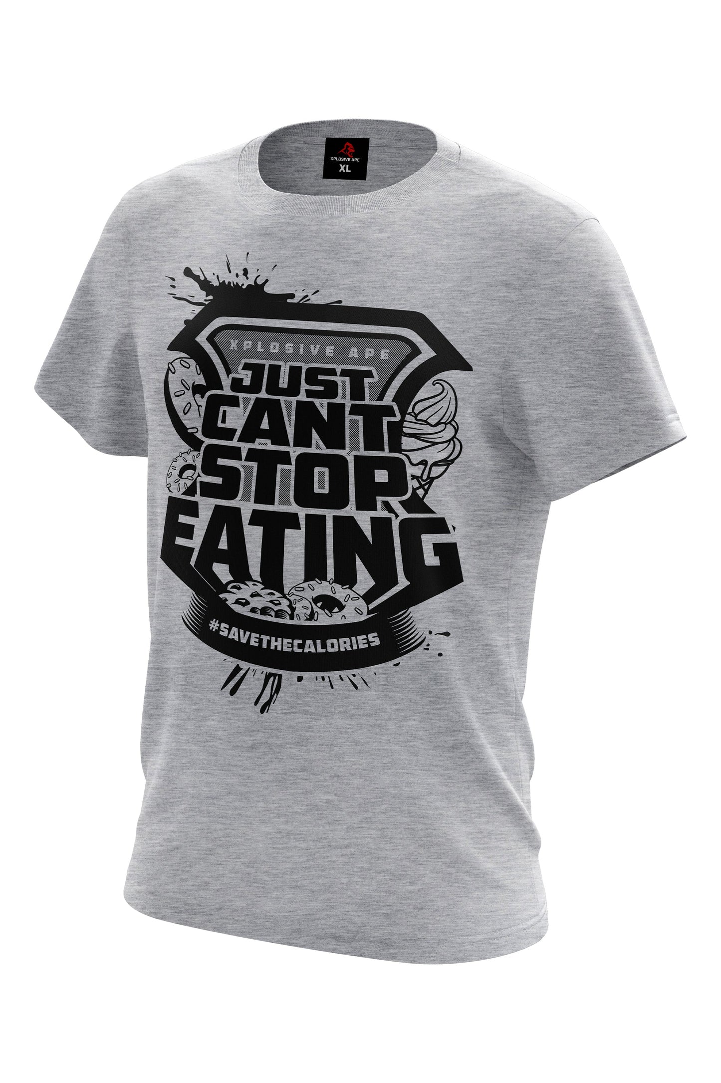 XAPE Just Can'T Stop Eating Tee - Sports Grey