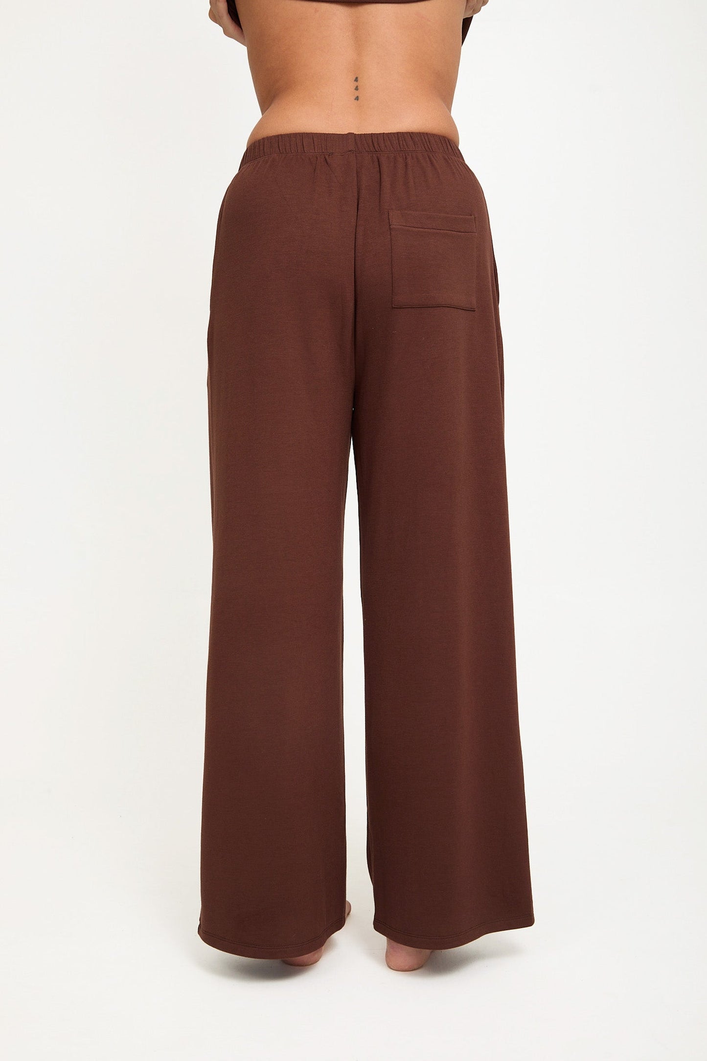 Cosy Brushed Thermal Pyjama Trousers - Walnut