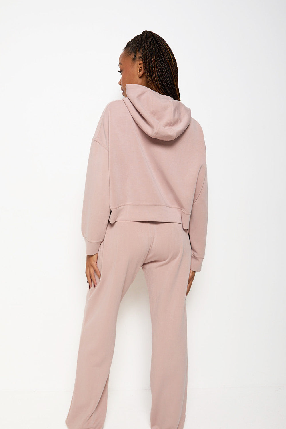Soft Touch Lounge Flare Jogger – Blush (Limited Edition)