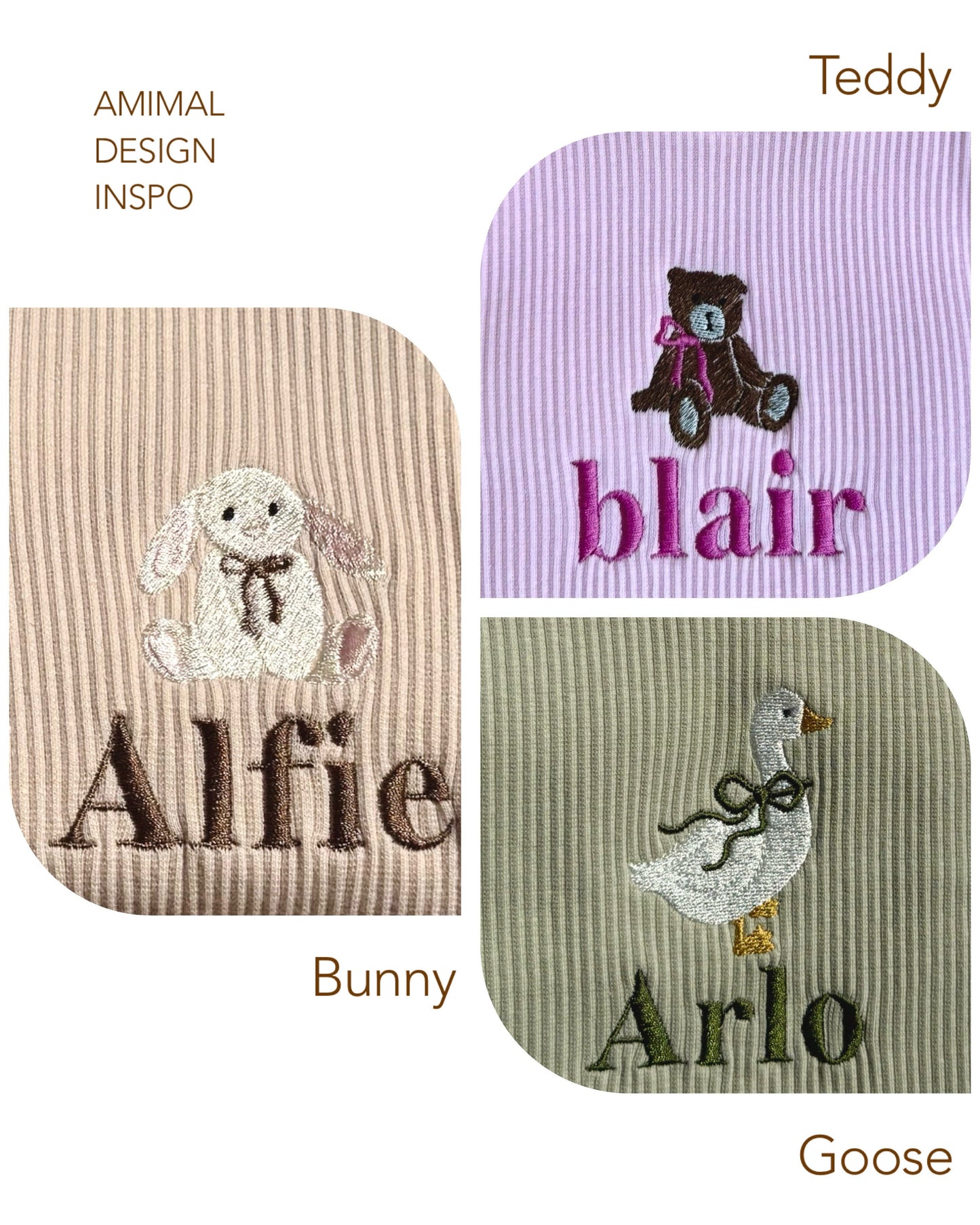 Goose Theme Personalised Zip Romper