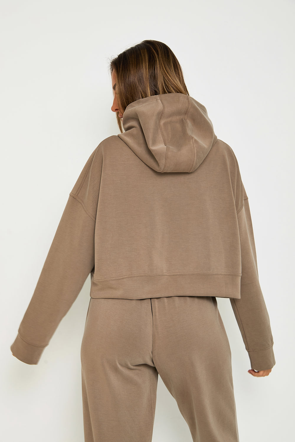 Soft Touch Boxy Lounge Hoodie - Mocha - Sunde