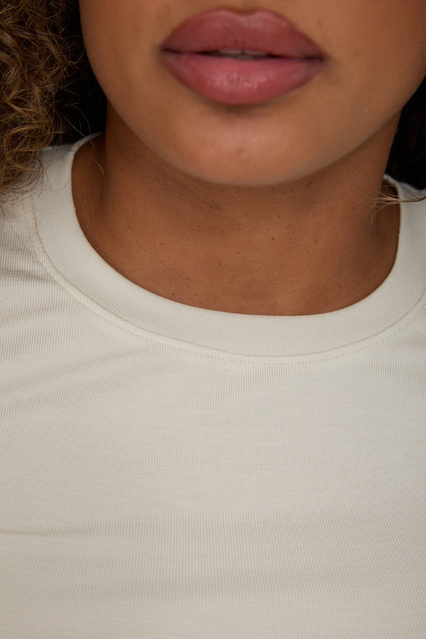 Lyocell Basic T-Shirt - Coconut Cream - Sunde