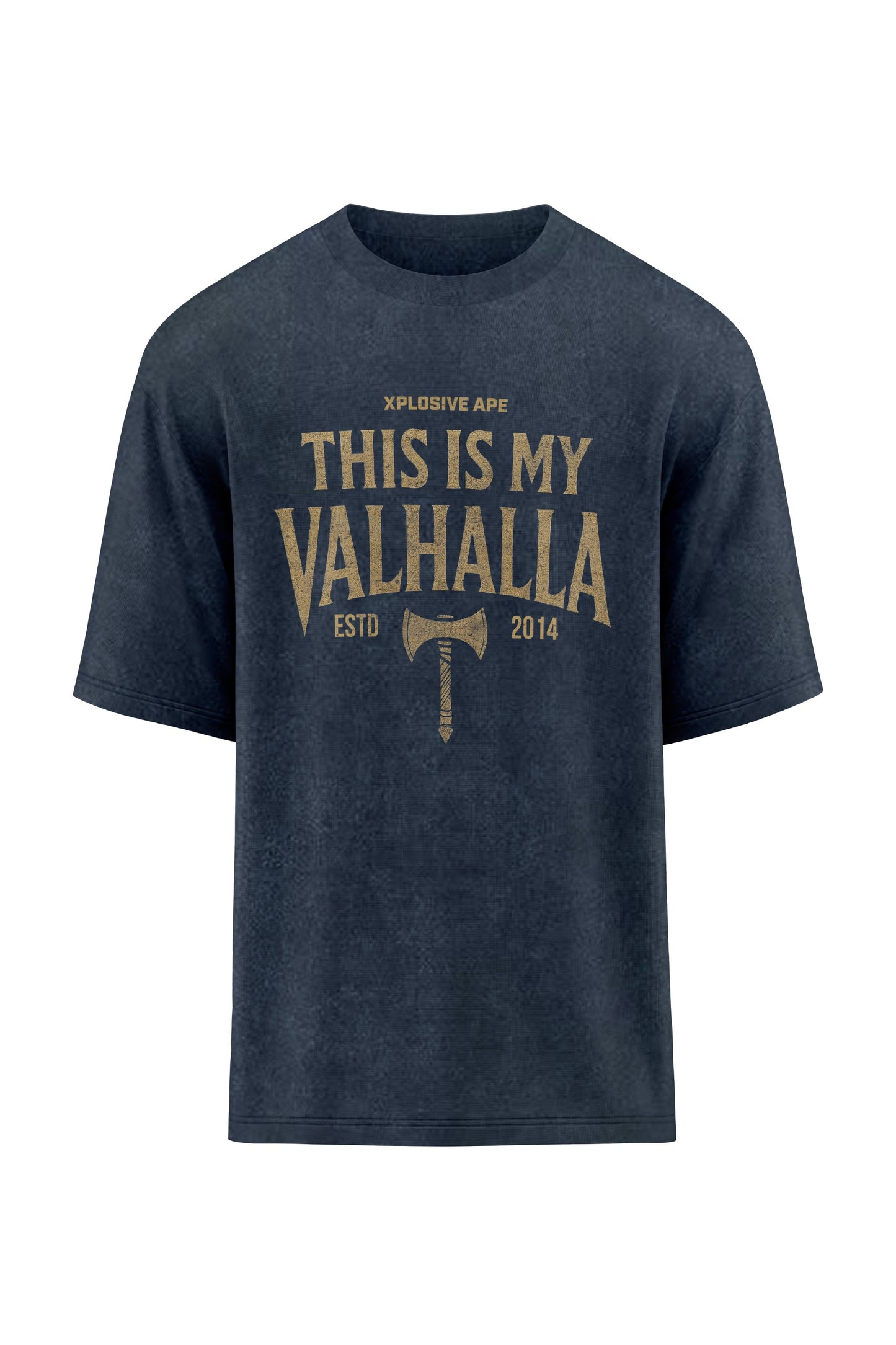 XAPE My Valhalla Oversized Tee - Acid Wash Black