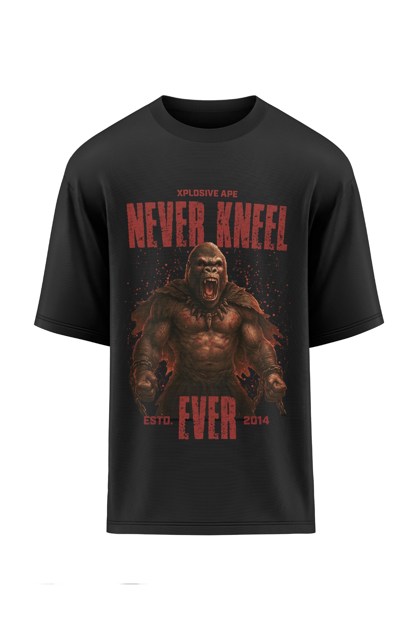 XAPE Never Kneel Oversized Tee - Black
