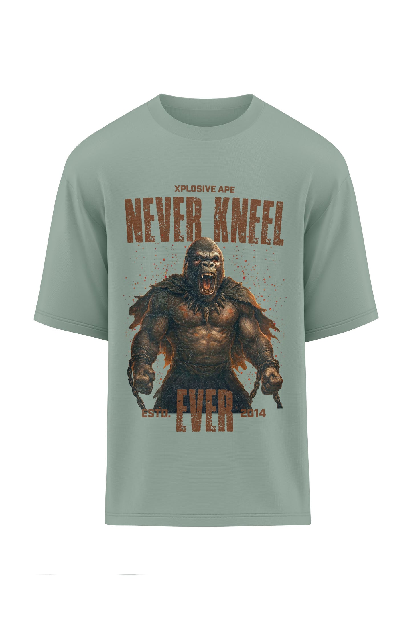 XAPE Never Kneel Oversized Tee - Sage