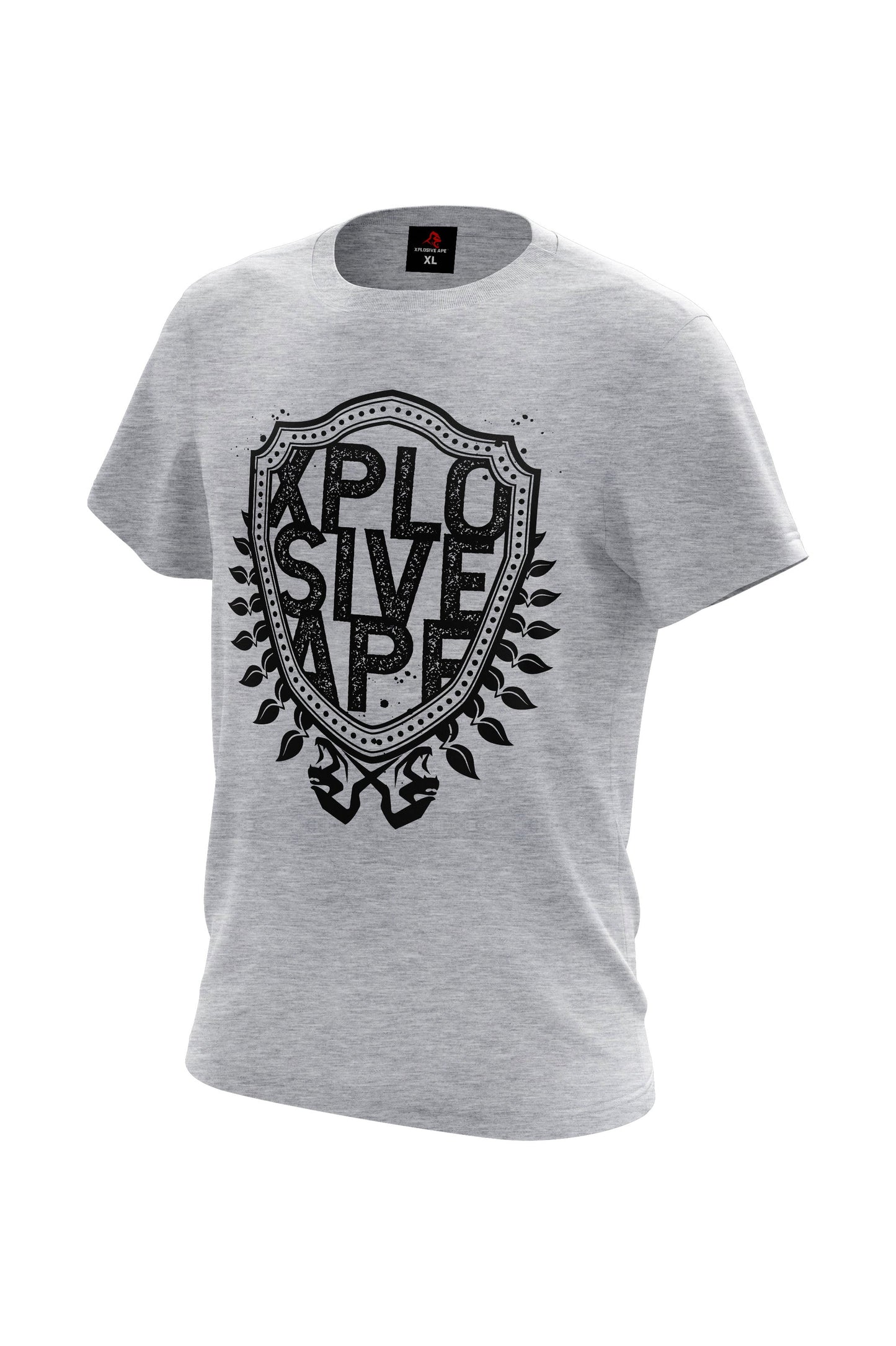 XAPE Crest Shield Tee - Sports Grey