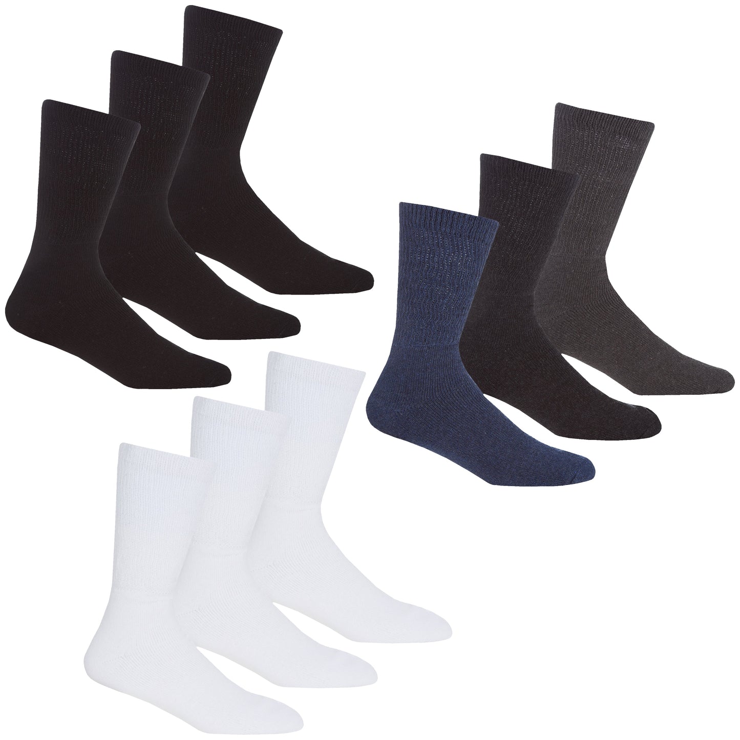 Grip Guardian 3 Pairs Non-Restrictive Diabetic Socks