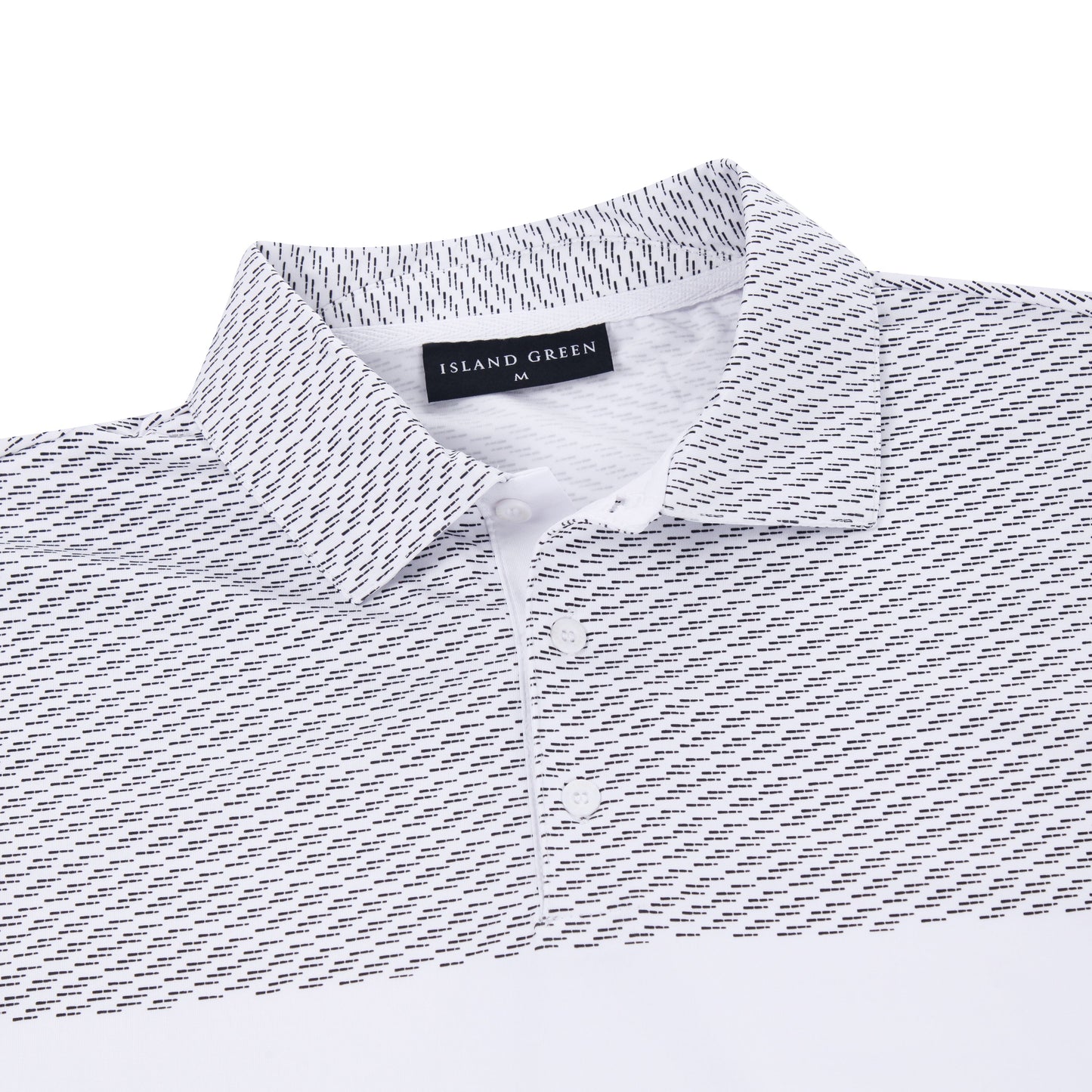 Island Green Dash Print Golf Sport Polo Shirt