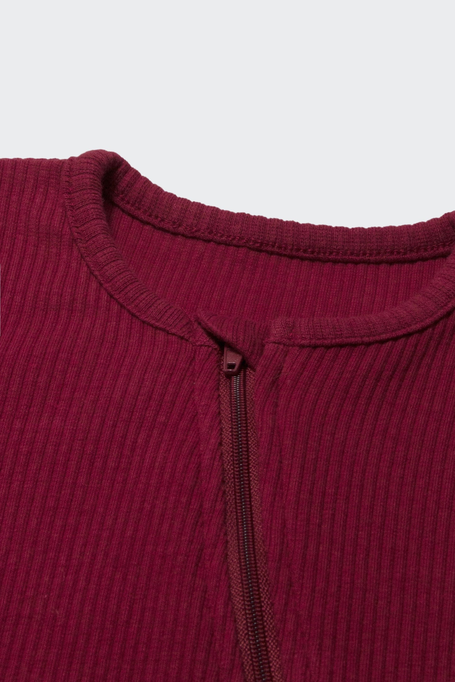 Claret Red Zip Sleepsuit