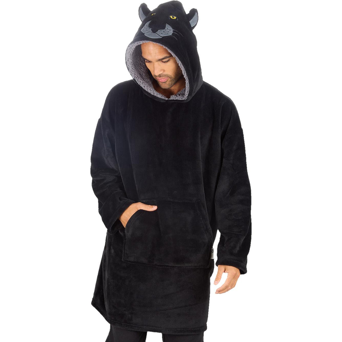 Panther Hood Fleece Lounge Hoodie