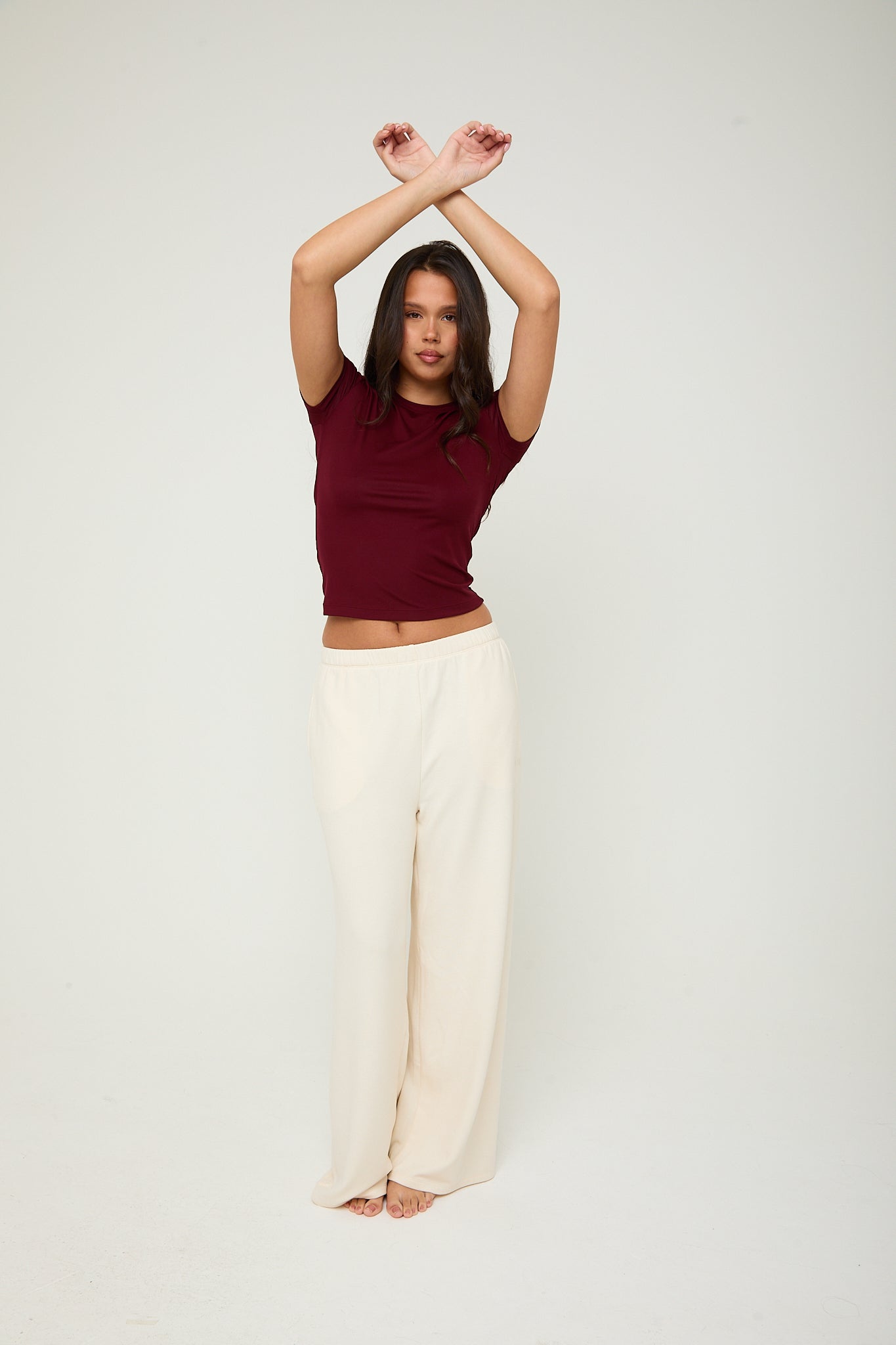 Lyocell Basic T-Shirt - Cherry Red