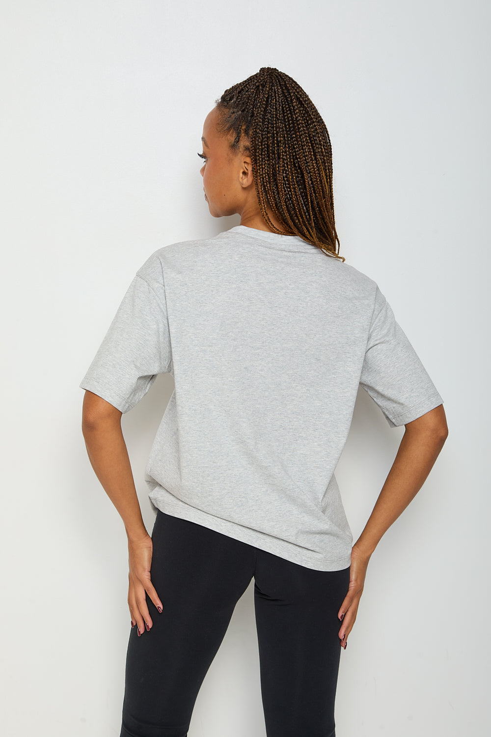 Oversized Short Sleeve T-Shirt - Grey Marl - Sunde