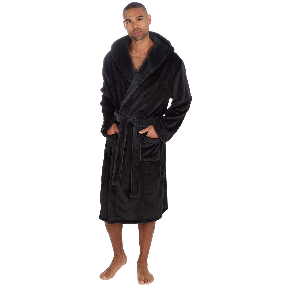 Pierre Roche Luxury Hooded Fleece Dressing Gown
