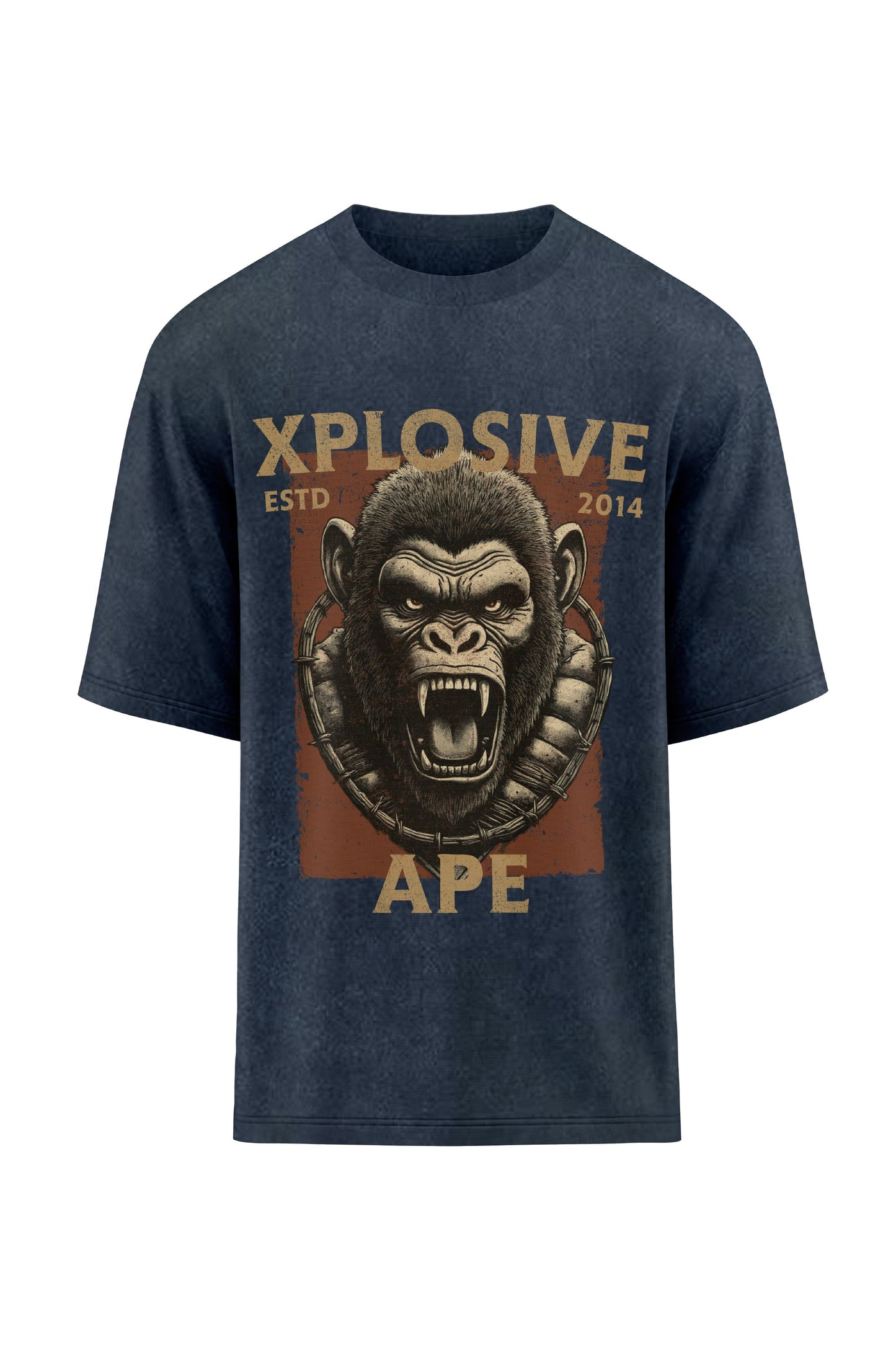 XAPE Barbed Oversized Tee - Acid Wash Black