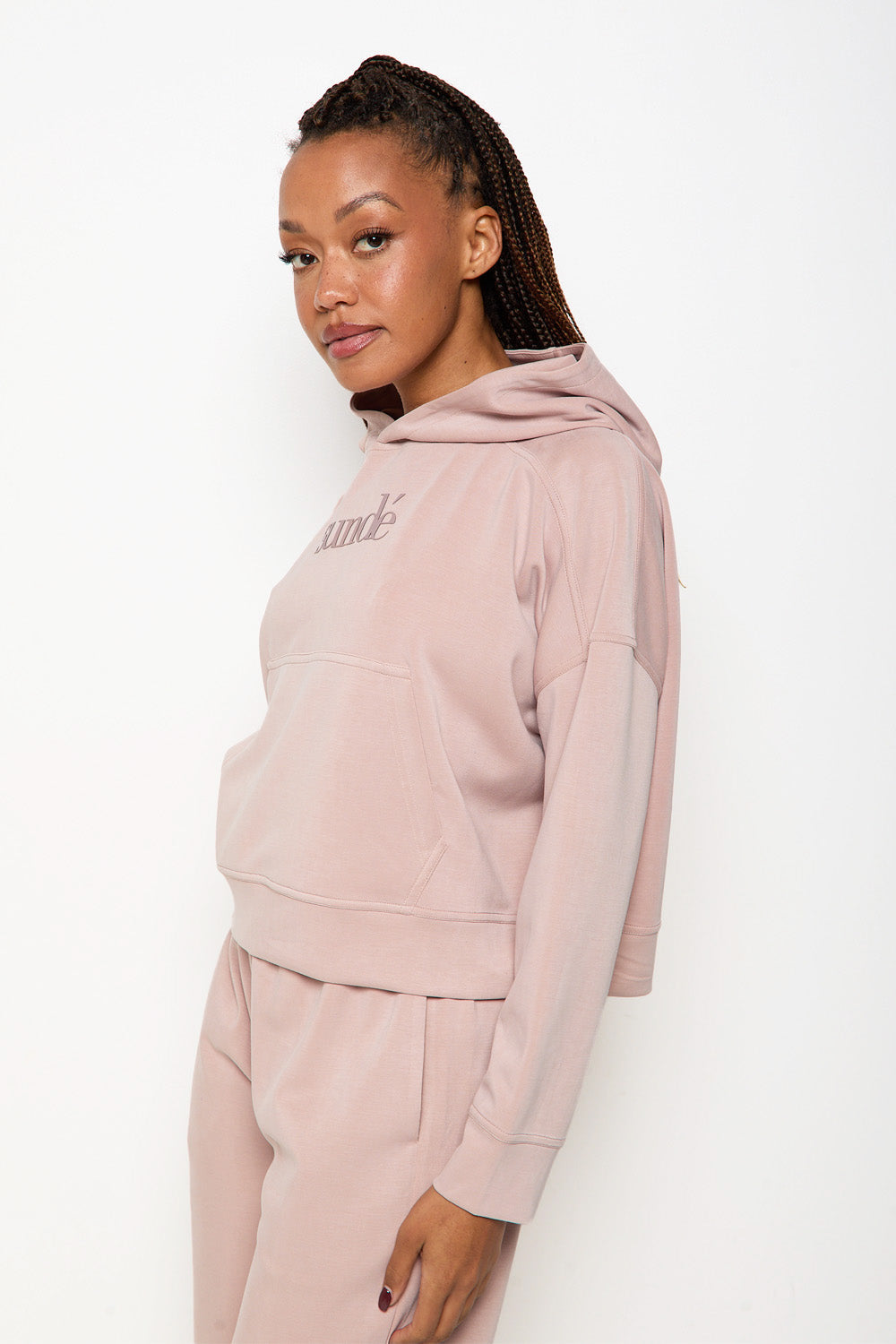 Soft Touch Boxy Lounge Hoodie – Blush (Limited Edition)