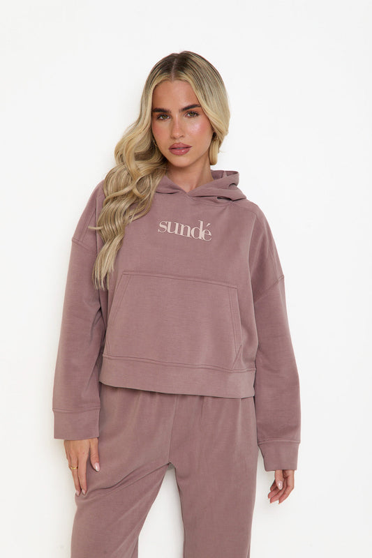 Soft Touch Boxy Lounge Hoodie – Rose Taupe (Limited Edition)