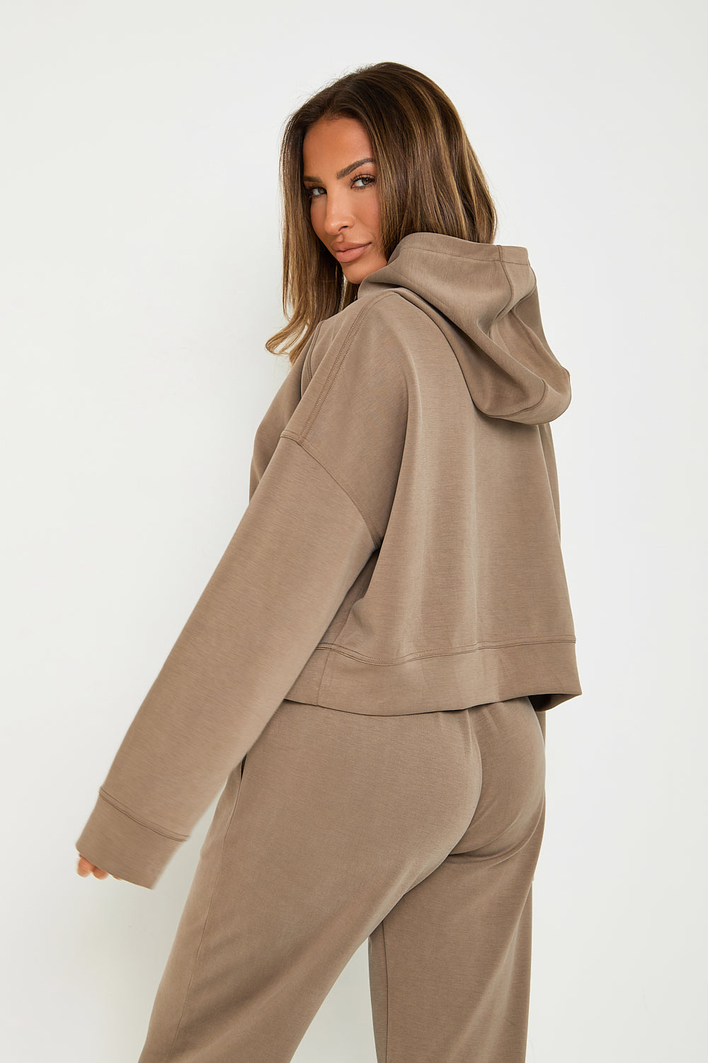 Soft Touch Boxy Lounge Hoodie - Mocha - Sunde