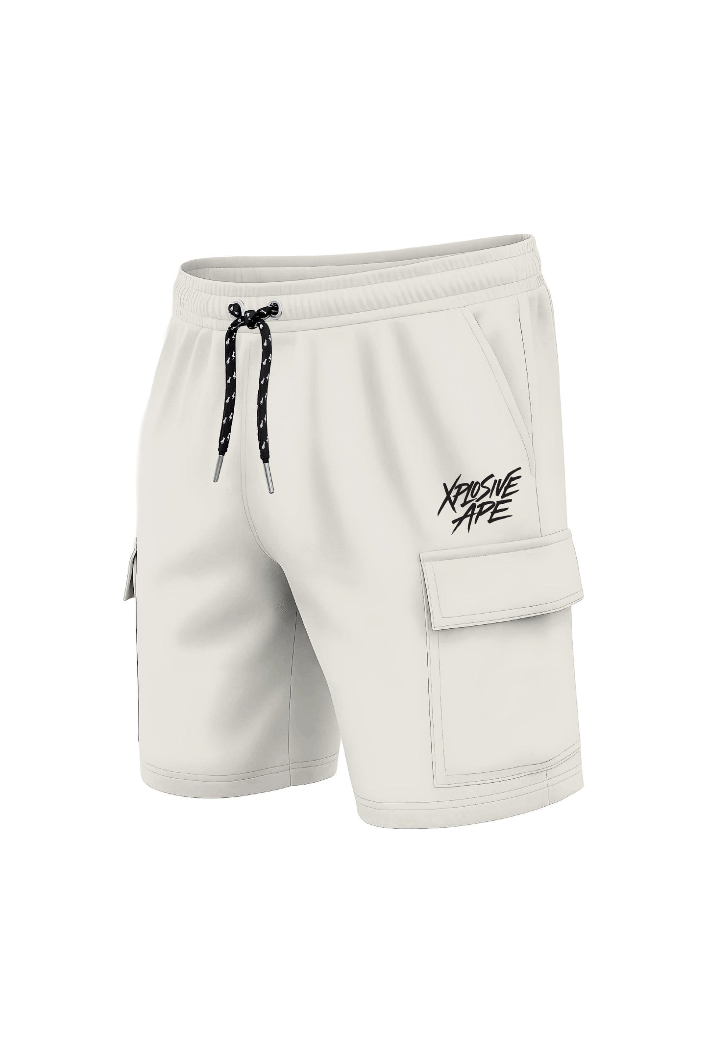 XAPE Classic Brush Script  Cargo Shorts - Cream