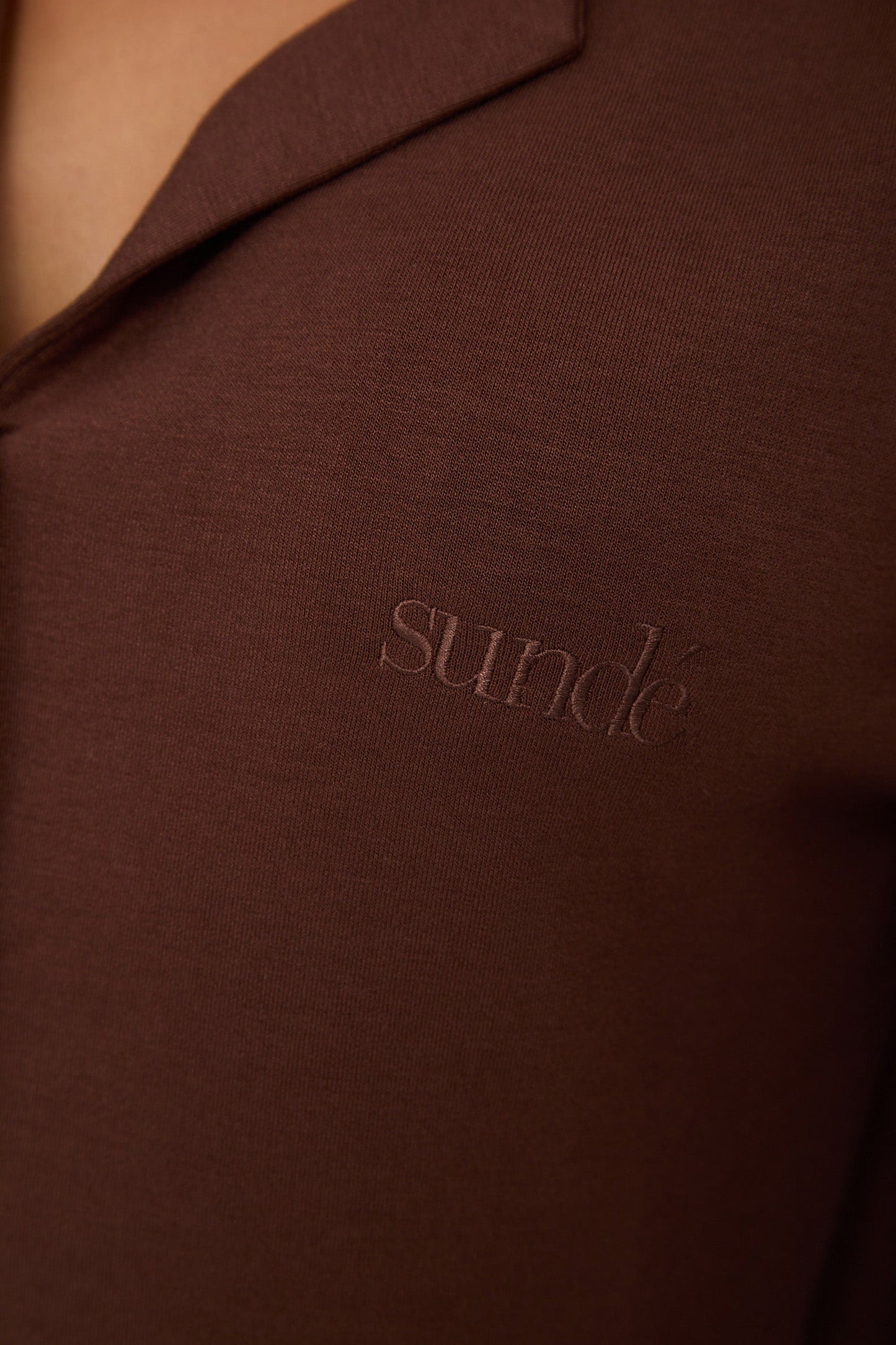 Cosy Brushed Thermal Pyjama Shirt - Walnut
