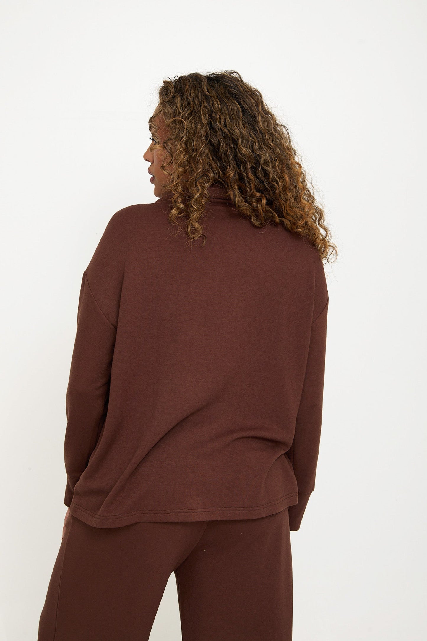 Cosy Brushed Thermal Pyjama Shirt - Walnut