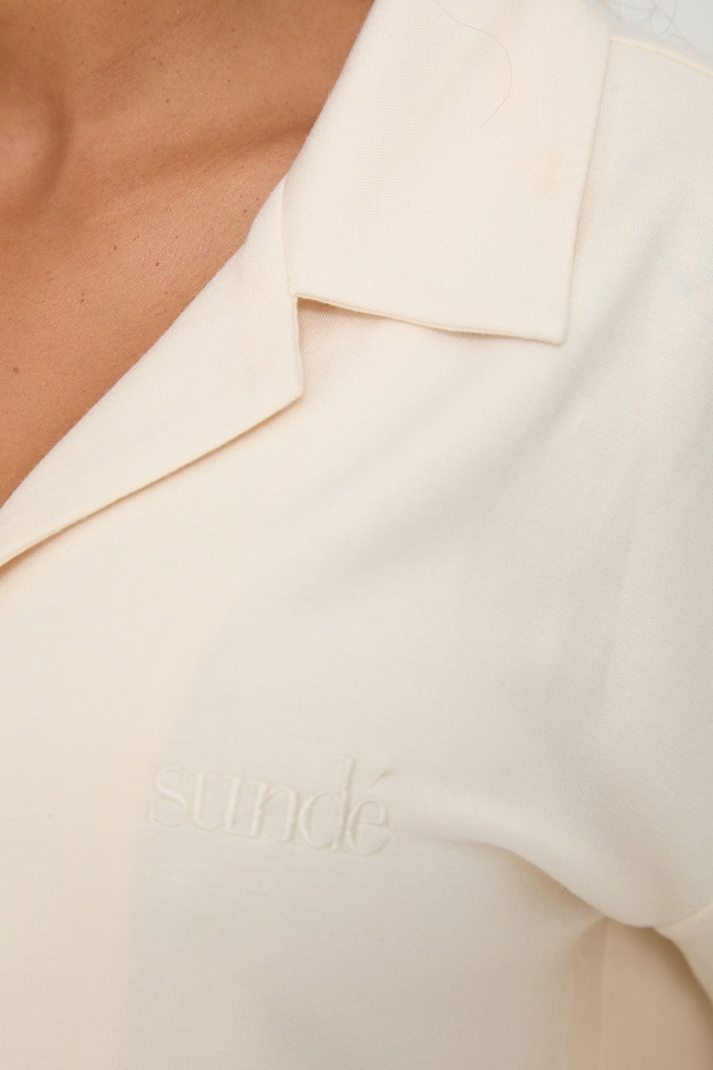 Cosy Brushed Thermal Pyjama Shirt - Cream