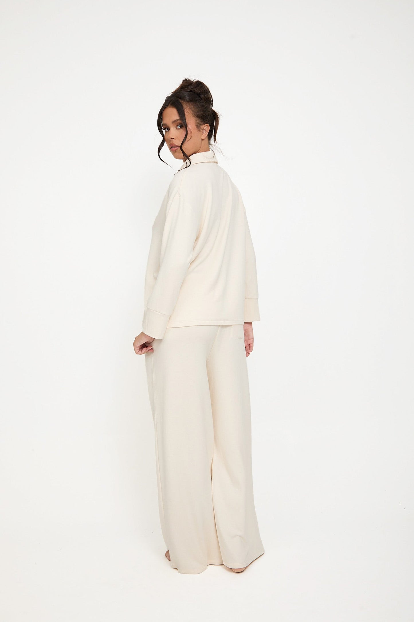 Cosy Brushed Thermal Pyjama Shirt - Cream