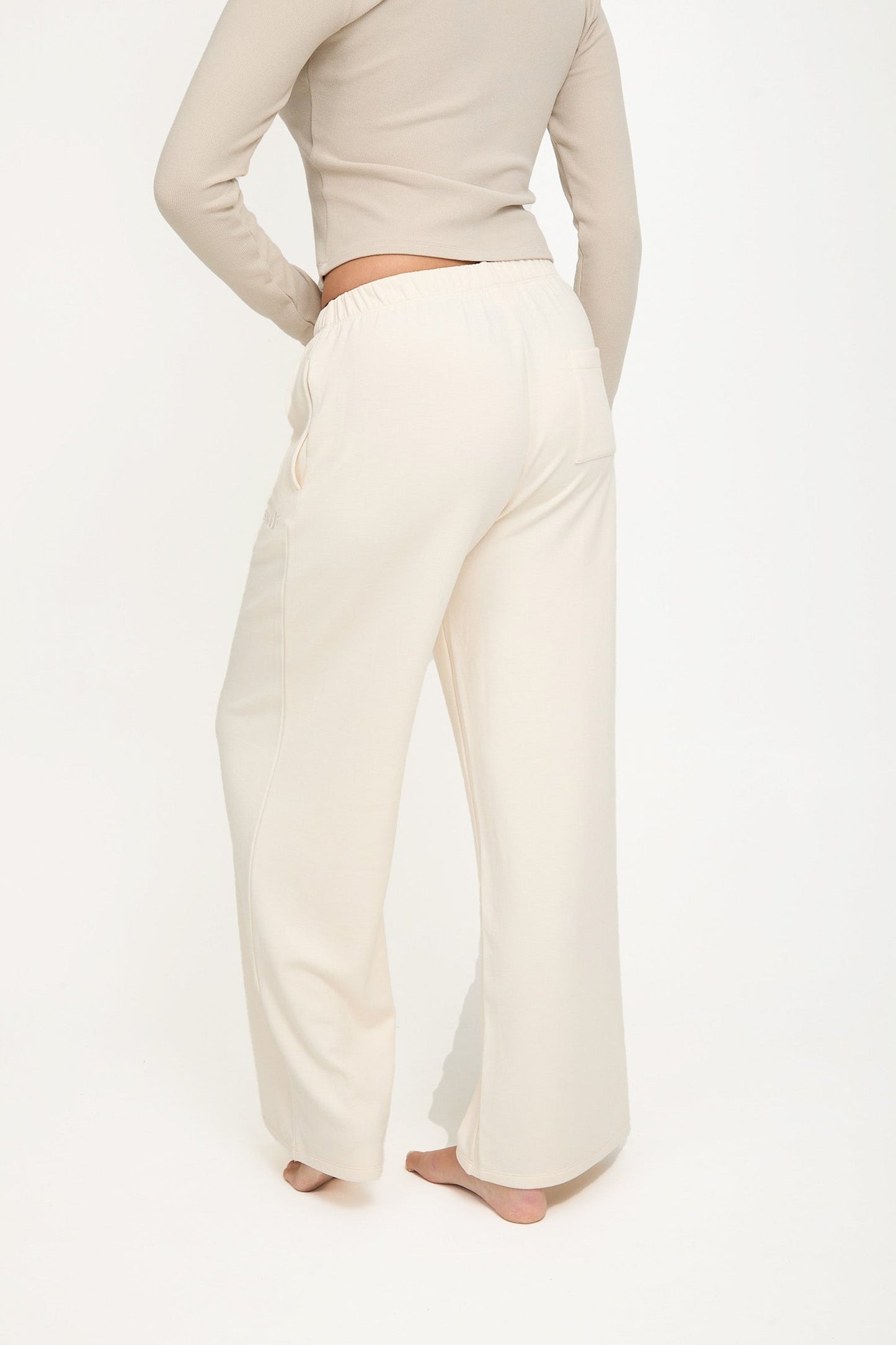 Cosy Brushed Thermal Pyjama Trousers - Cream