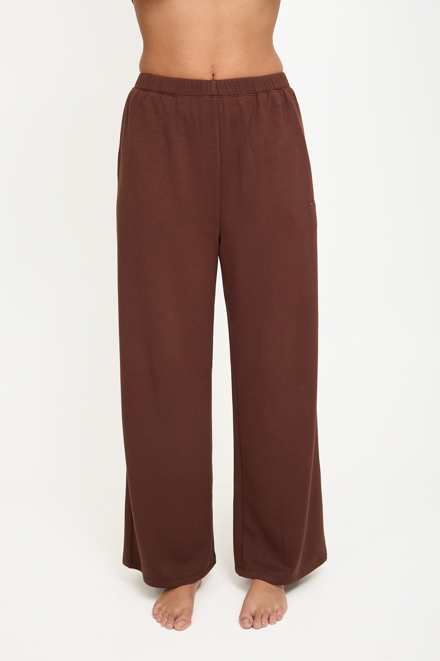 Cosy Brushed Thermal Pyjama Trousers - Walnut