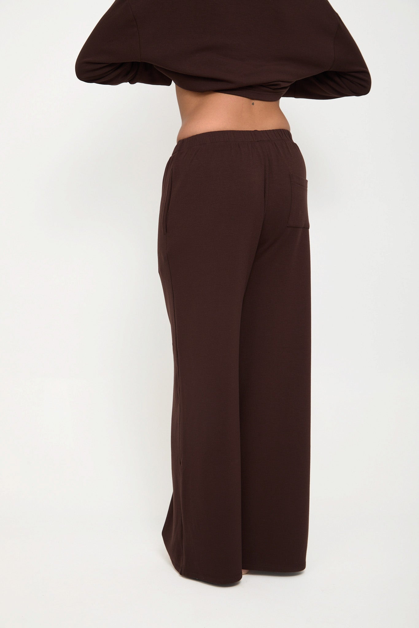Cosy Brushed Thermal Pyjama Trousers - Espresso