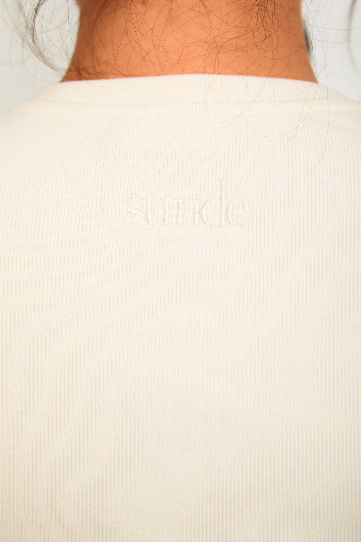 Cosy Brushed Ribbed Button Top - Cream