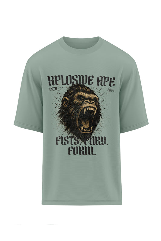 XAPE Fist Fury Oversized Tee - Sage