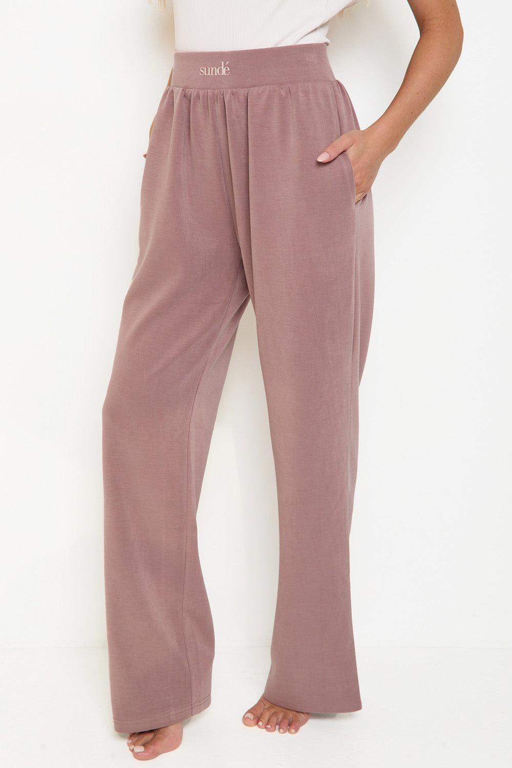 Soft Touch Lounge Flare Jogger – Rose Taupe (Limited Edition)
