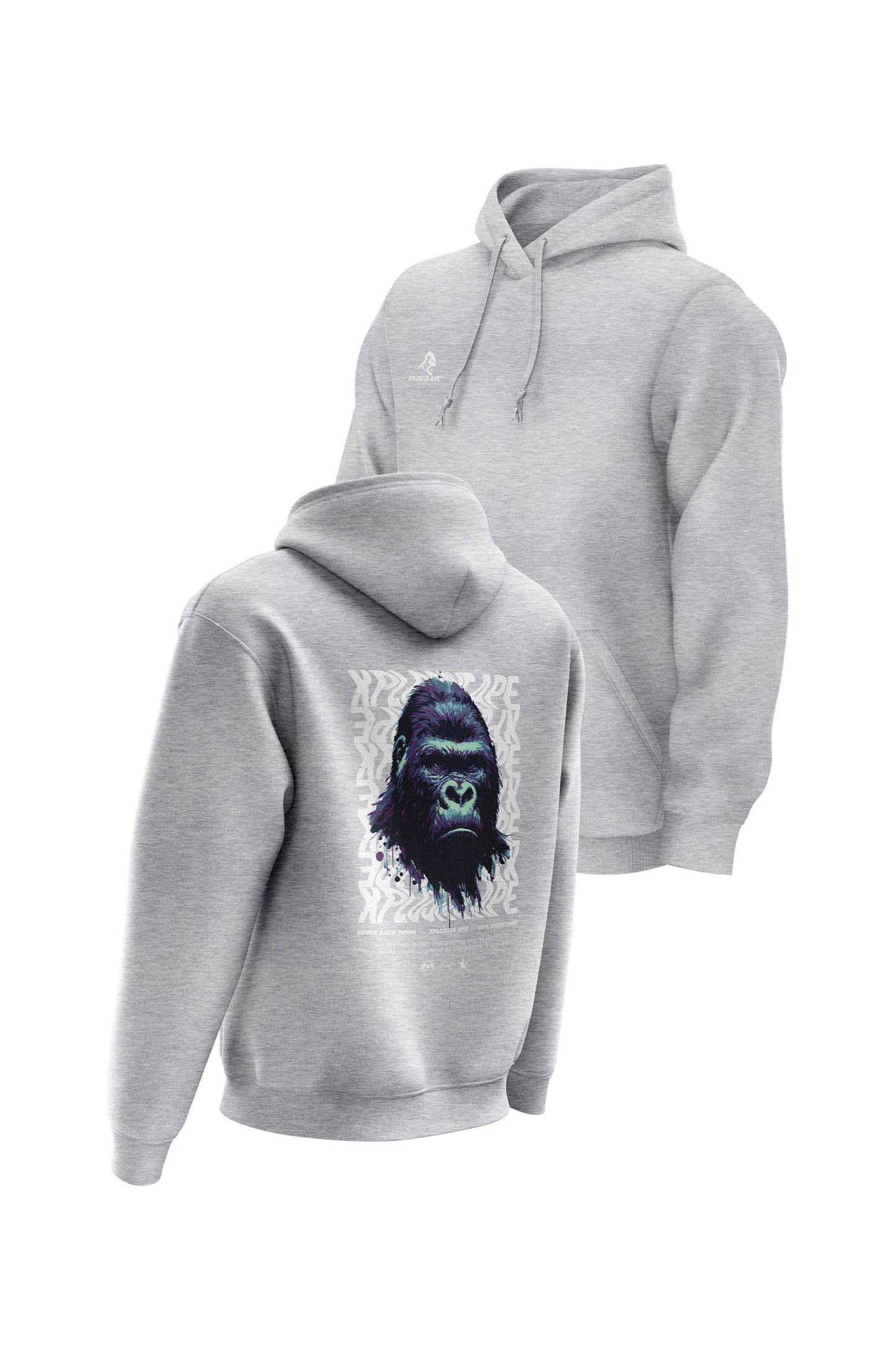 XAPE Give Everything Hoodie - Heather Grey