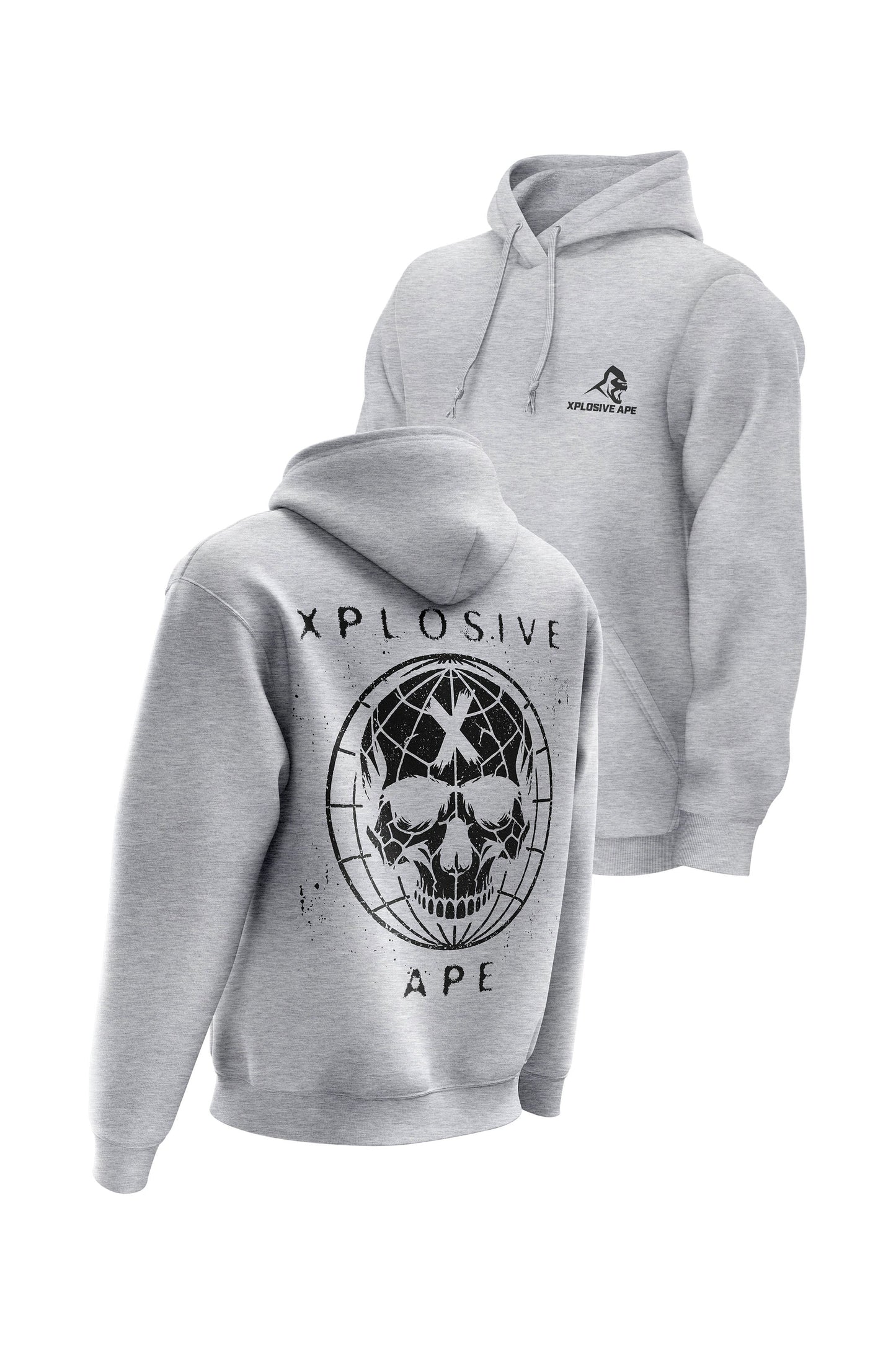 XAPE Global Hoodie - Heather Grey