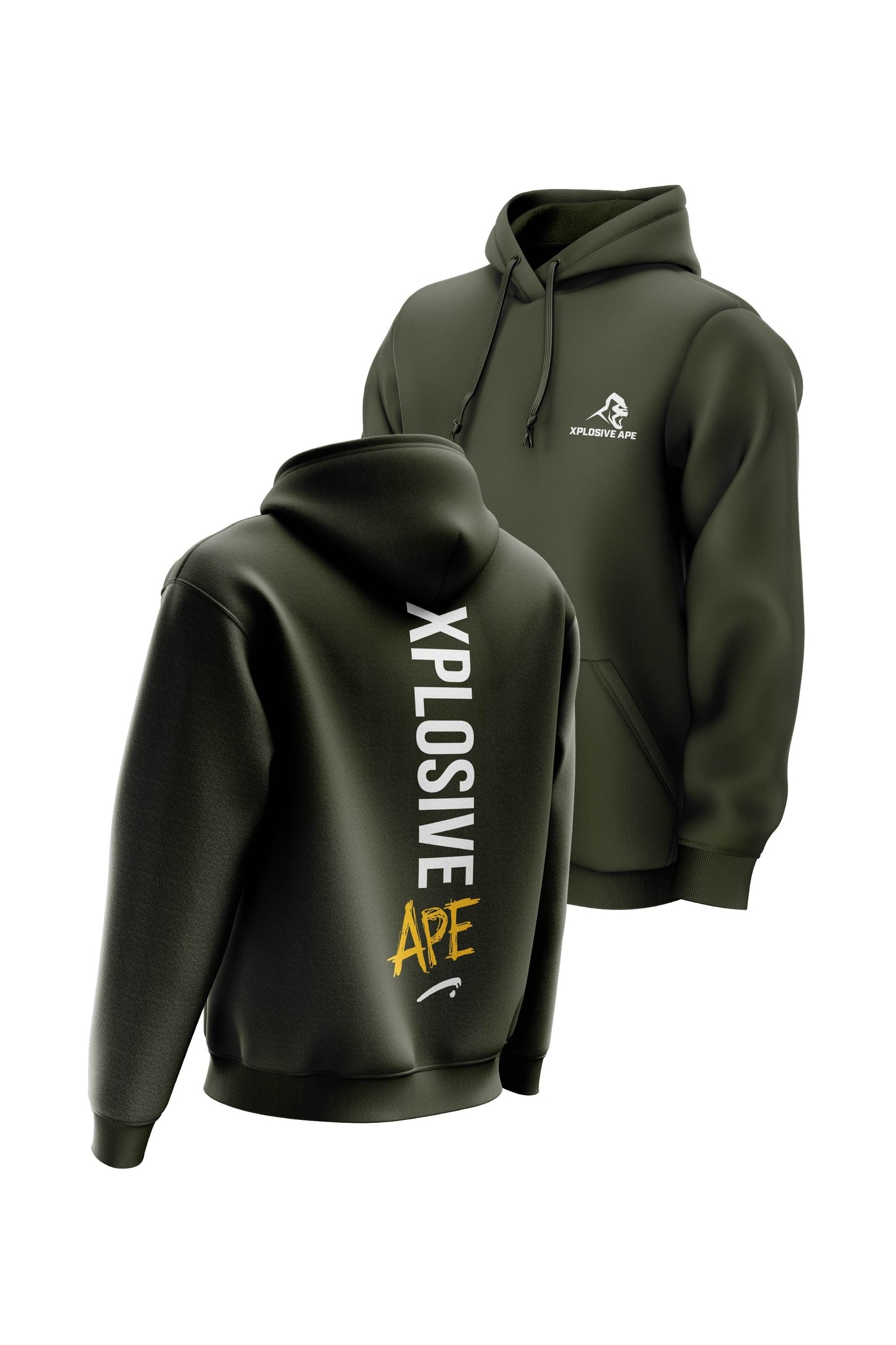 XAPE  Graffiti Hoodie - Military Green