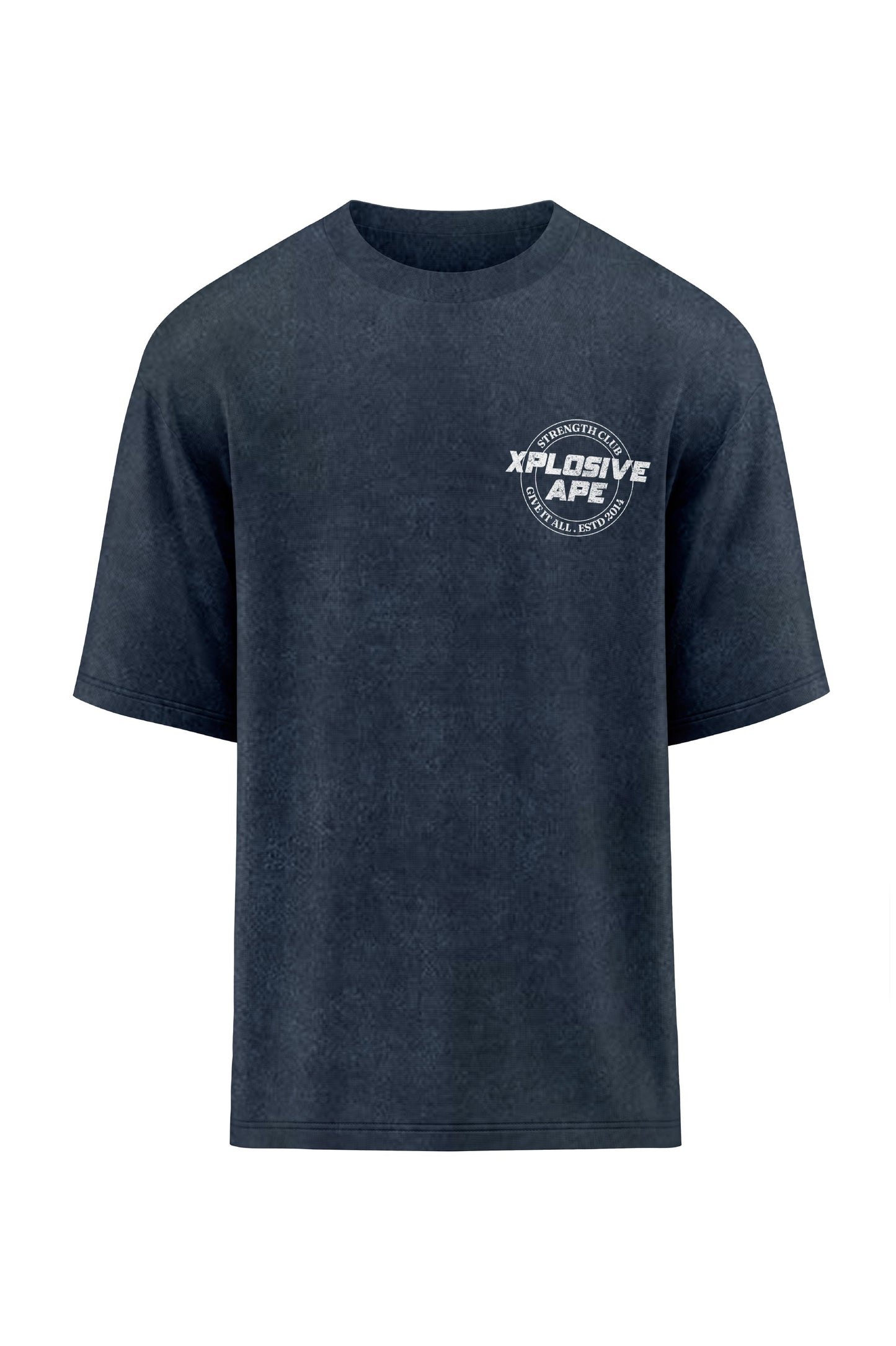 XAPE Heritage Club Oversized Tee - Acid Wash Black