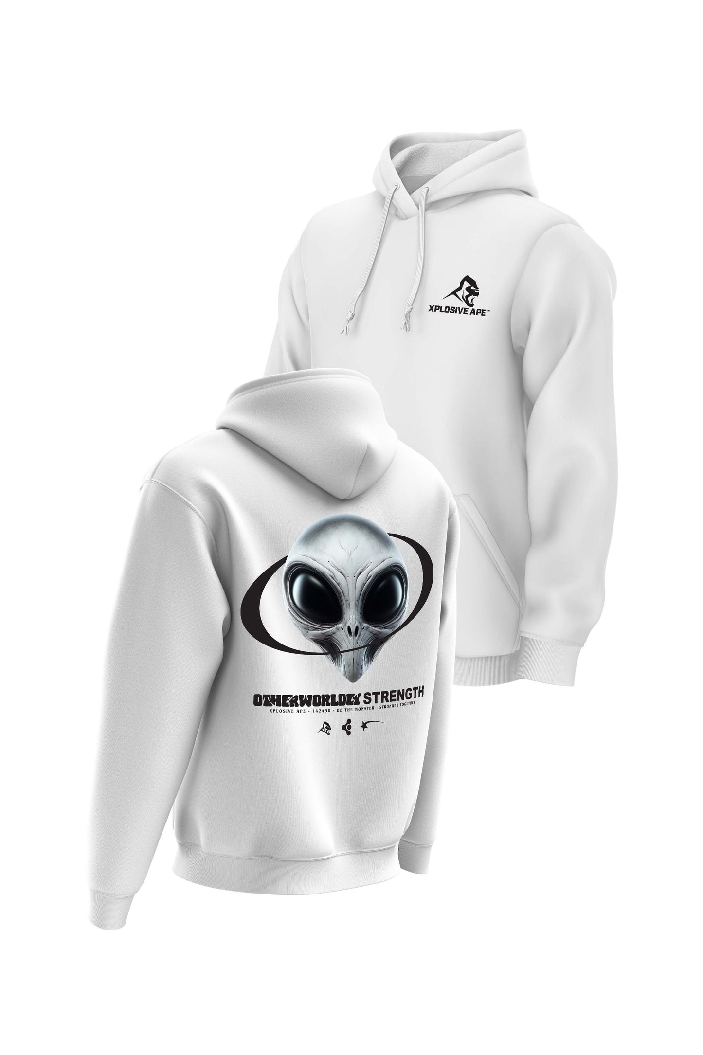 XAPE Otherworldly Strength Hoodie - White