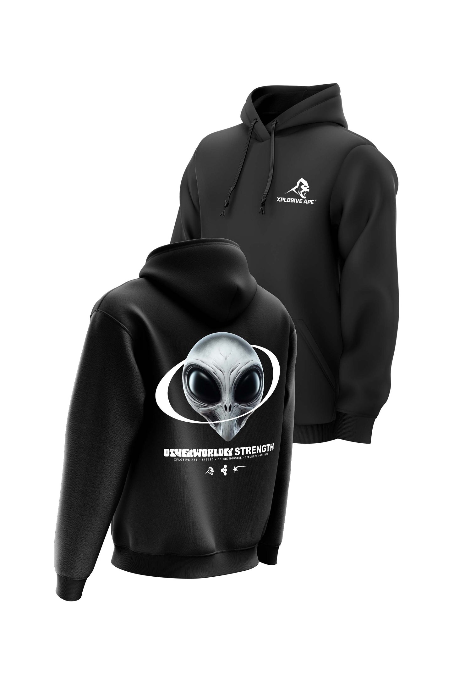 XAPE Otherworldly Strength Hoodie - Black