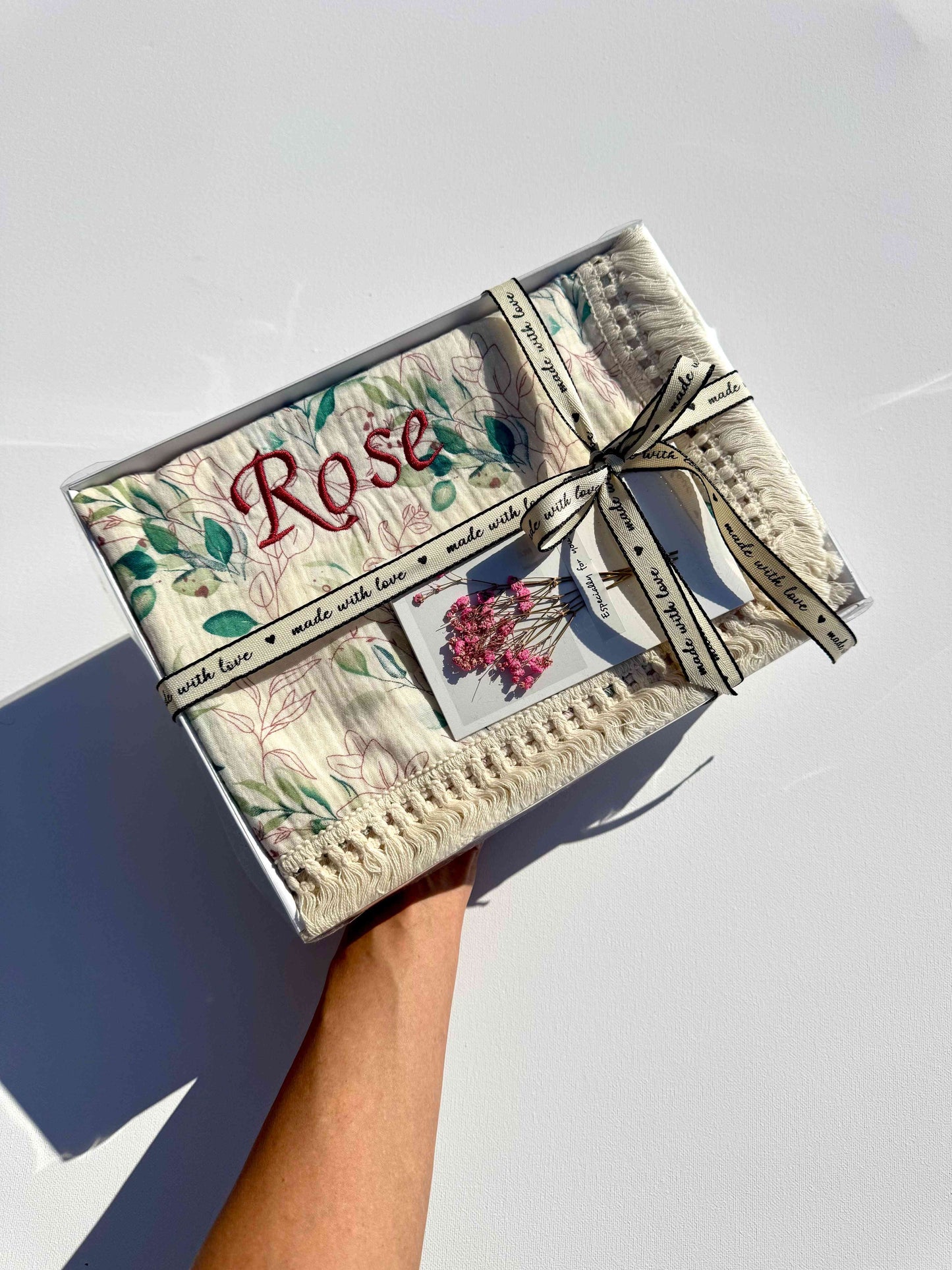 Teddy Personalized Muslin 100% Cotton Blanket