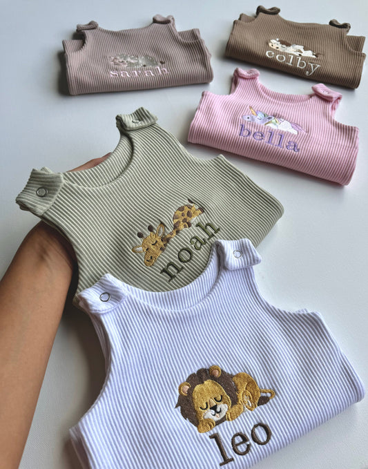 Safari Theme Personalised Dungarees