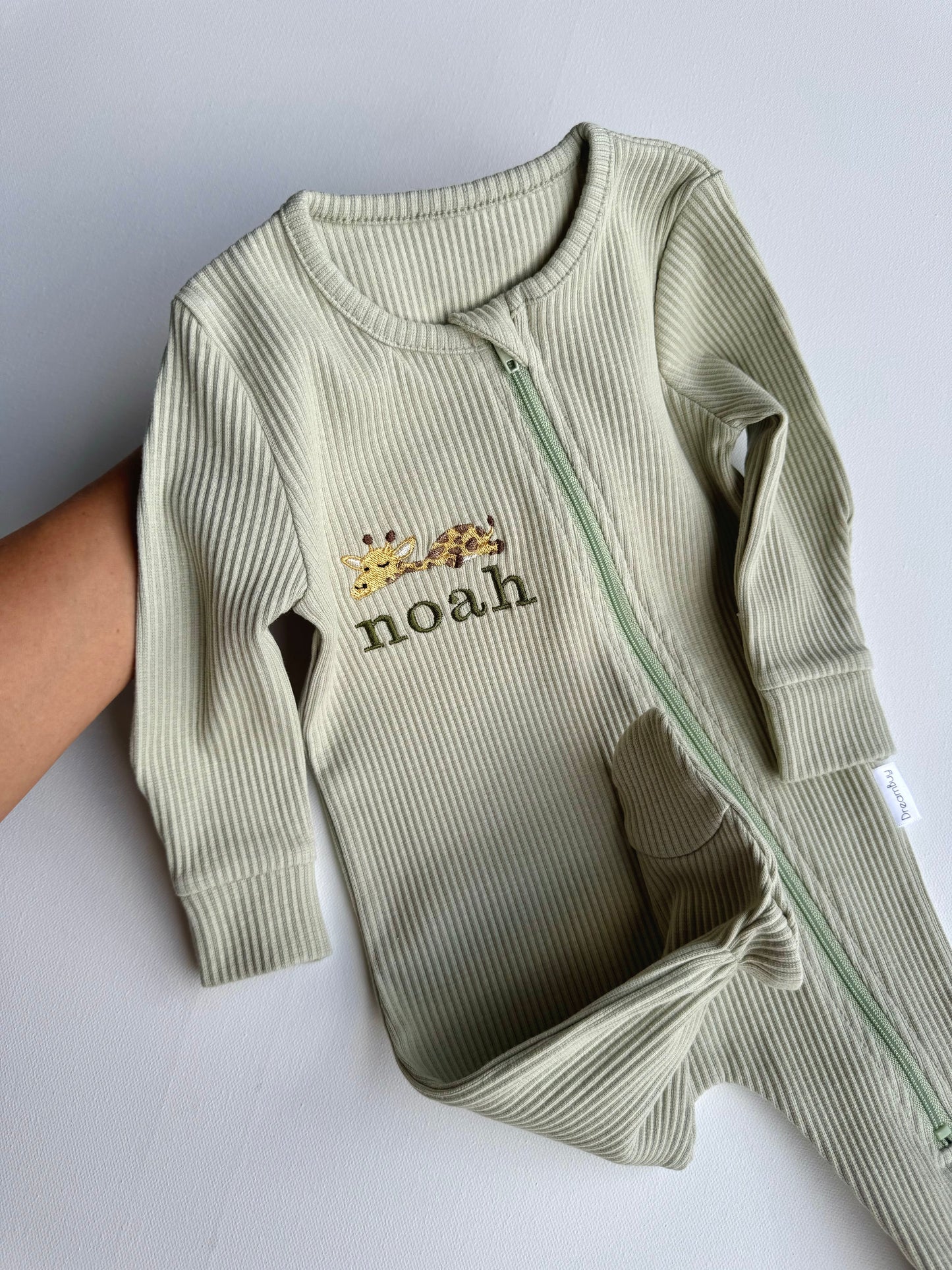 Safari Theme Personalised Zip Romper