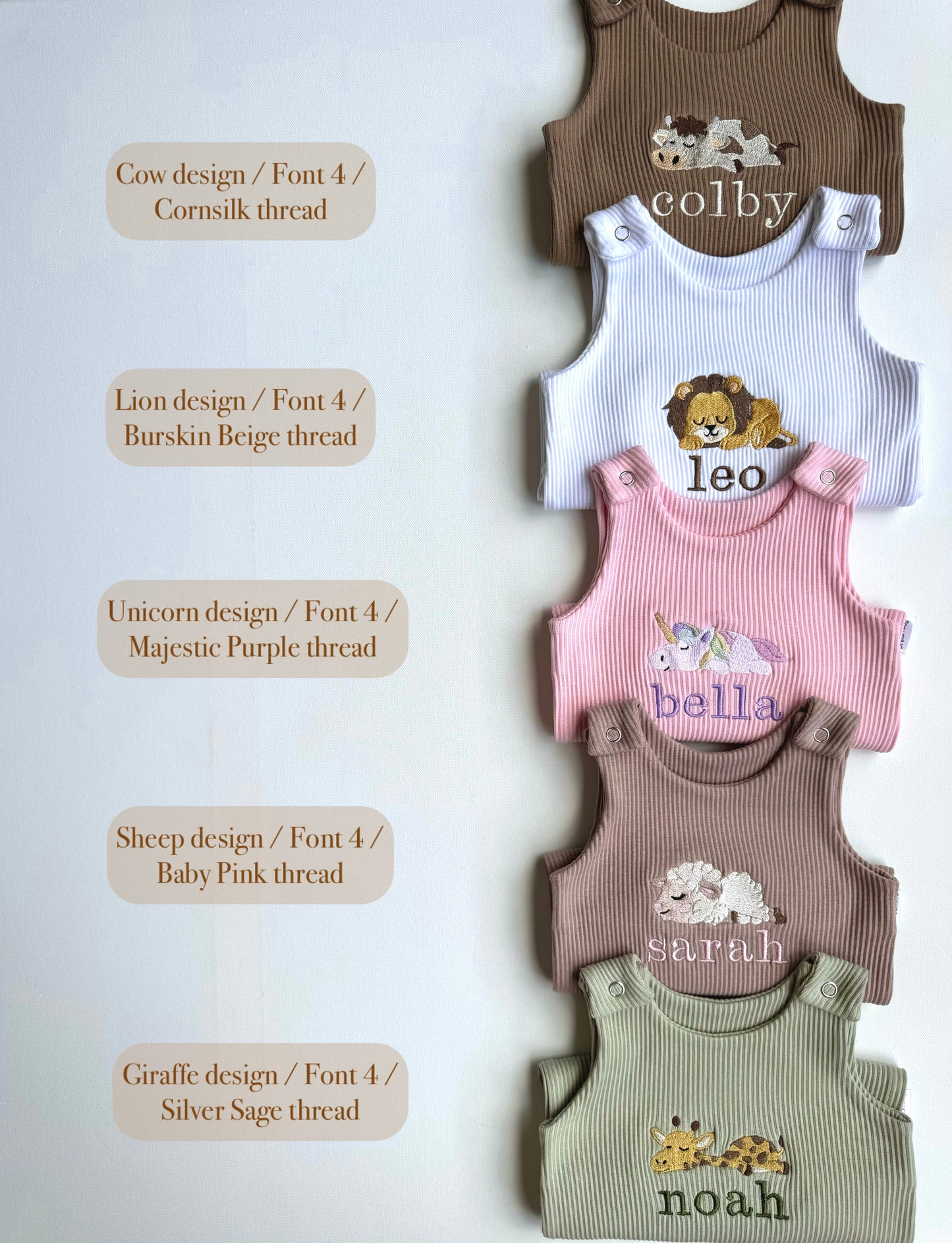Safari Theme Personalised Dungarees
