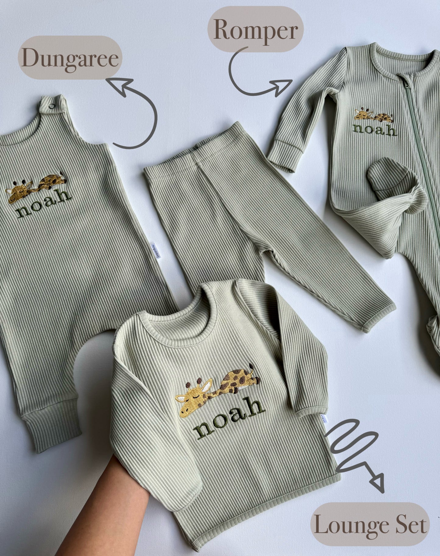 Safari Theme Personalised Dungarees