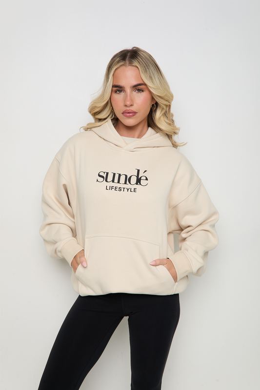 SoftBlend Oversized Hoodie - Cream - Sunde