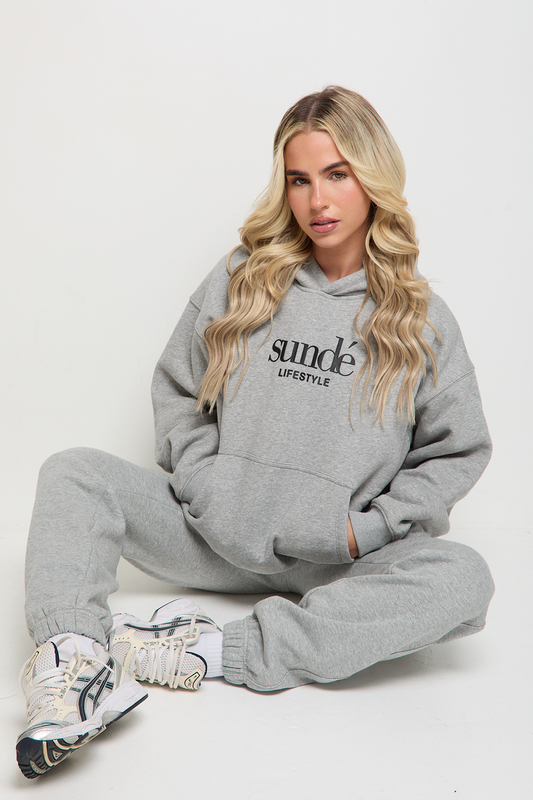 SoftBlend Oversized Hoodie - Grey Marl - Sunde