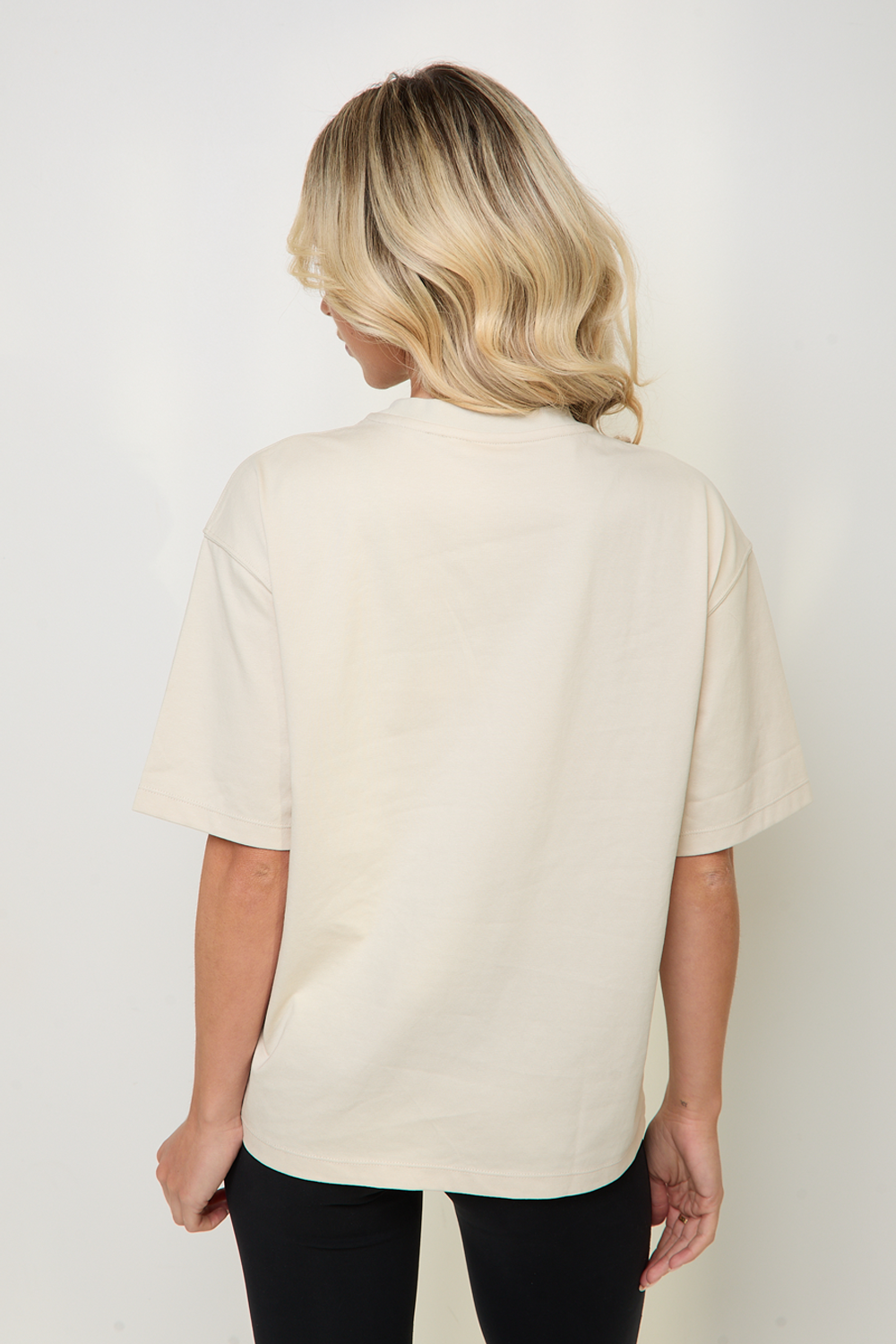 Oversized Short Sleeve T-Shirt - Cream - Sunde