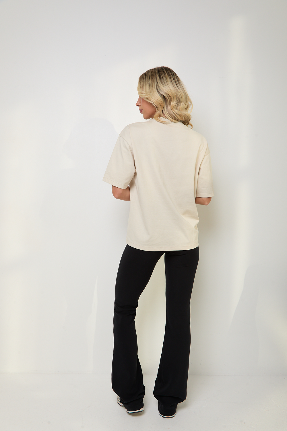 Oversized Short Sleeve T-Shirt - Cream - Sunde