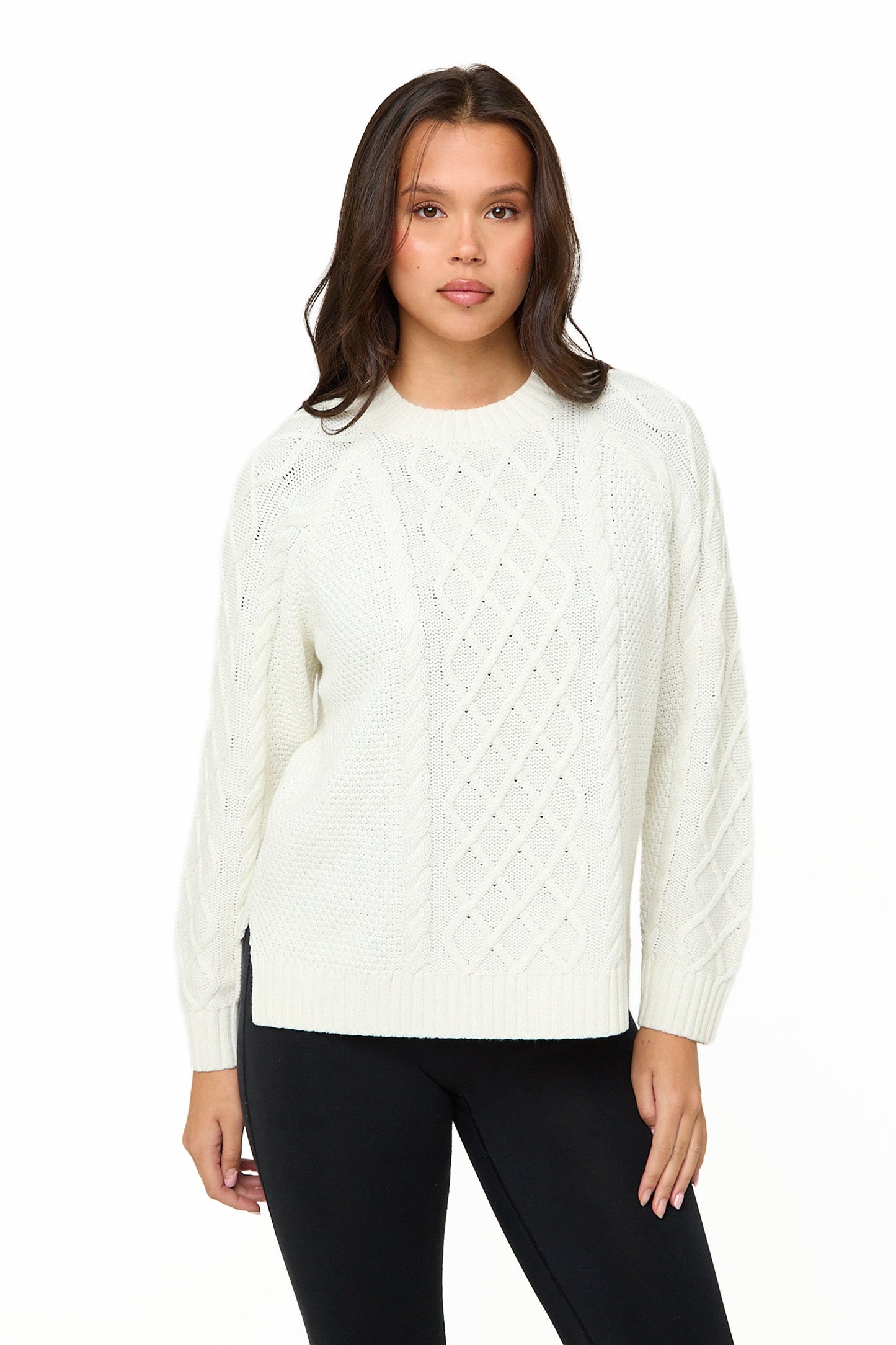 Cream Knitted Cable Jumper - Sunde