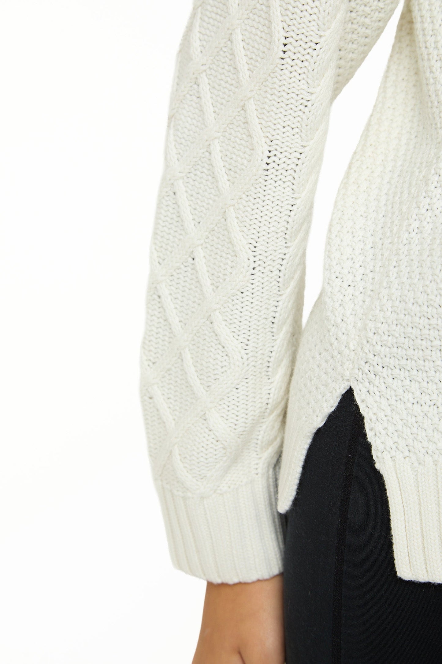 Cream Knitted Cable Jumper - Sunde